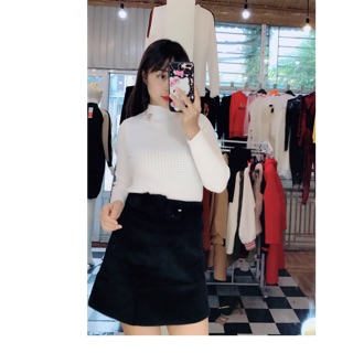 Chân váy dạ lông về hàng tại shop