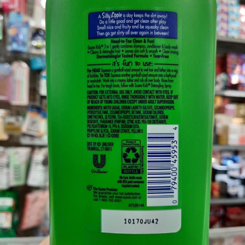 Sữa tắm gội cho bé Suave Kids 3in1 531ml