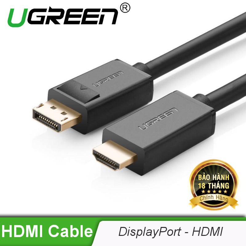 Dây cáp DisplayPort sang HDMI hỗ trợ phân giải 1920x1200 UGREEN DP101
