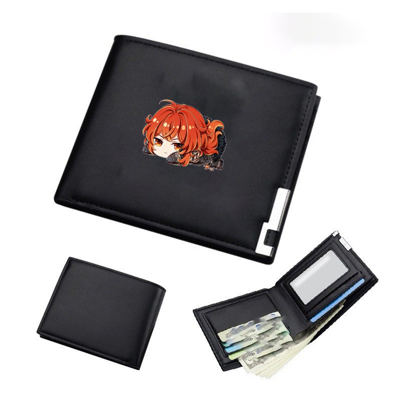 Ví da cầm tay nam nữ in hình NHÂN VẬT GENSHIN IMPACT thời trang cá tính anime chibi game M1