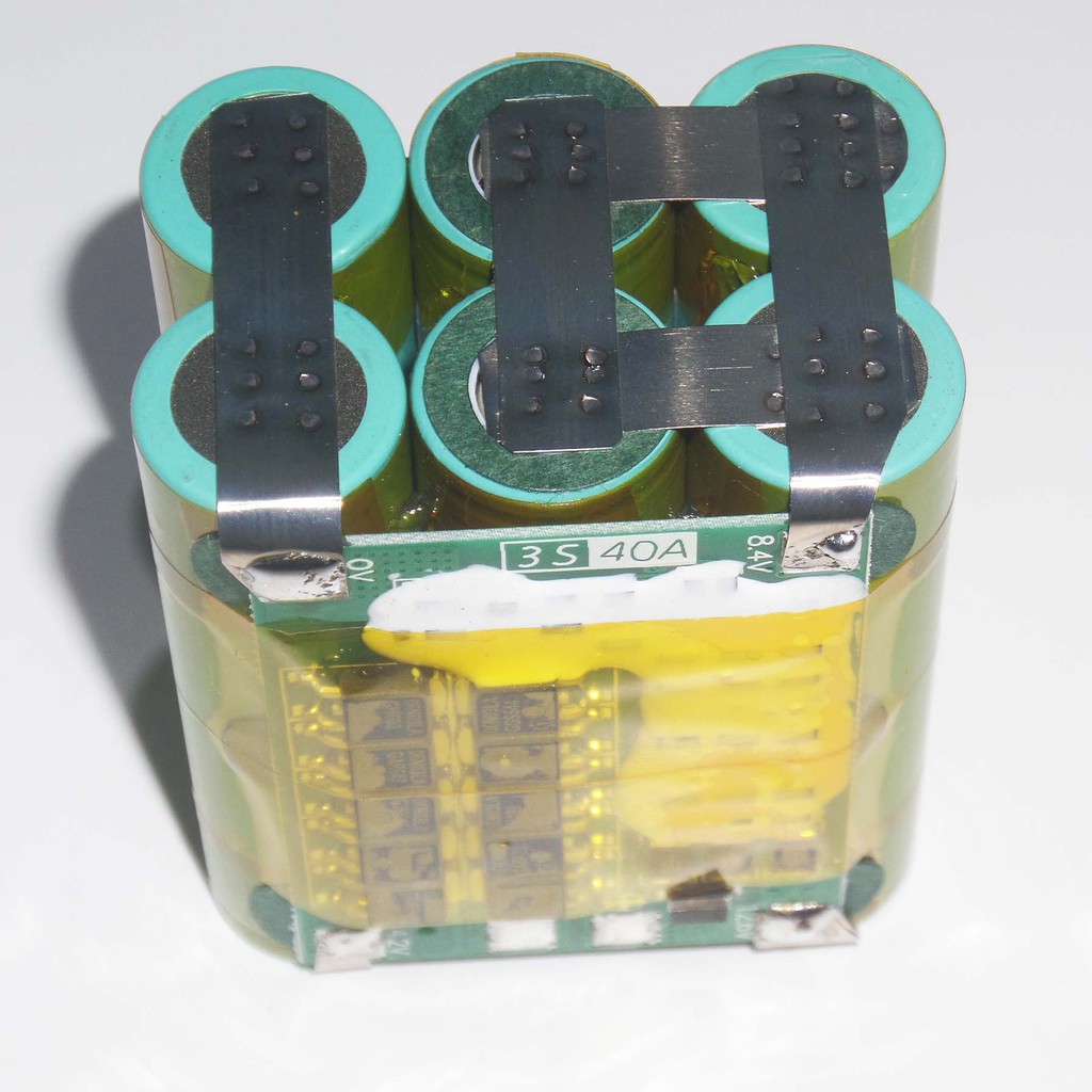 Khối Pin 3S 12V 4ah đóng sẵn, cho pin National 12V