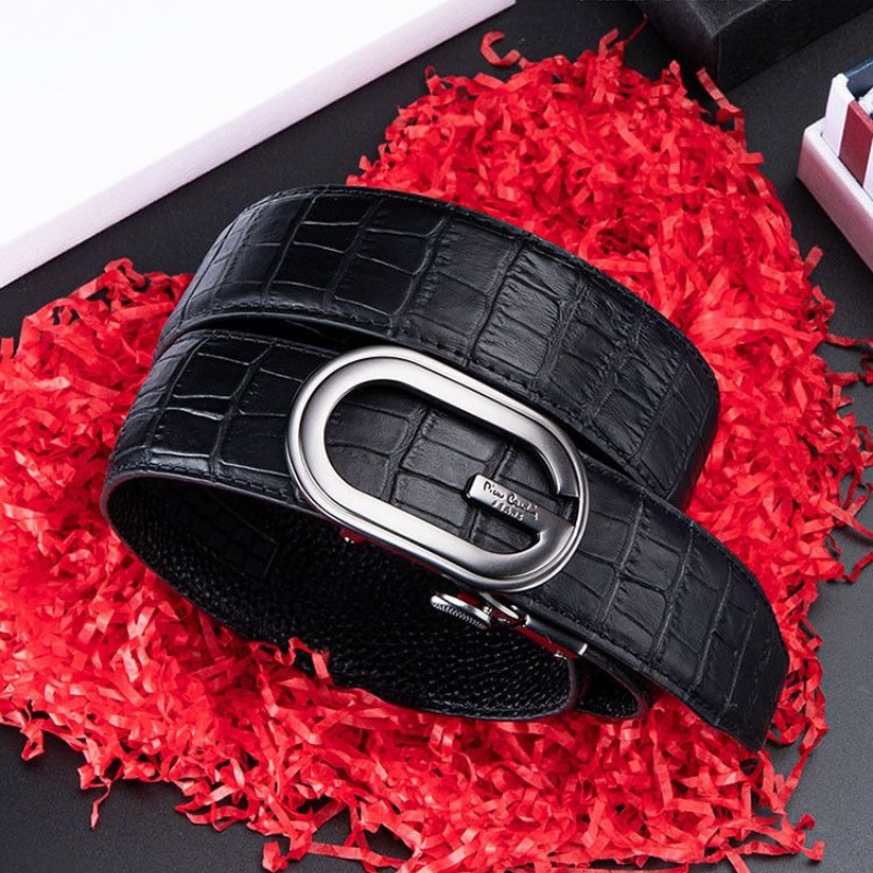 Dây nịt Nam Pierre Cardin chính hãng chữ G vân cá sấu J0A826Z-281127A Da thật Khóa tự động thắt lưng Nam cao cấp