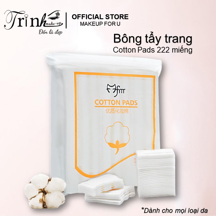 Bông Tẩy Trang Cotton Pads 3 lớp 222 miếng 5x6cm