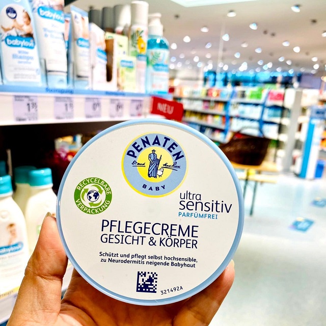 Kem dưỡng ẩm dưỡng da an toàn cho trẻ sơ sinh Penaten 100ml Đức