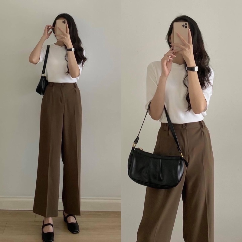 Áo len mịn cộc tay cổ tròn | BigBuy360 - bigbuy360.vn