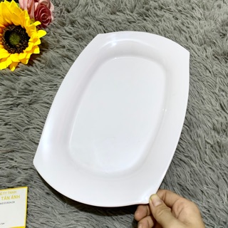 Đĩa hình chữ Nhật Màu Trắng HXC 18 fataco