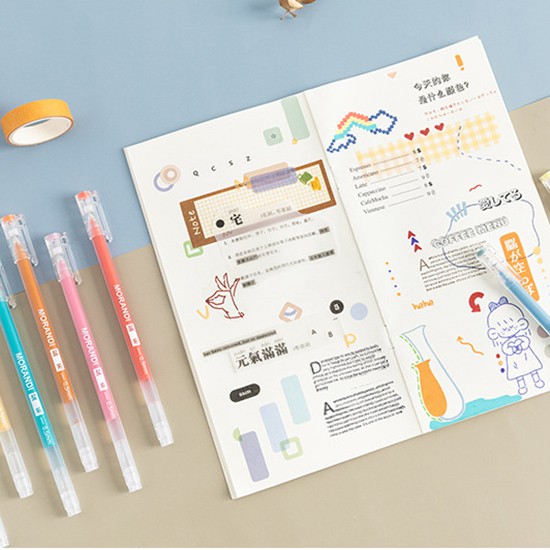 Bộ bút nhiều màu sắc Morandi siêu đẹp dùng trong học tập Be Tiny