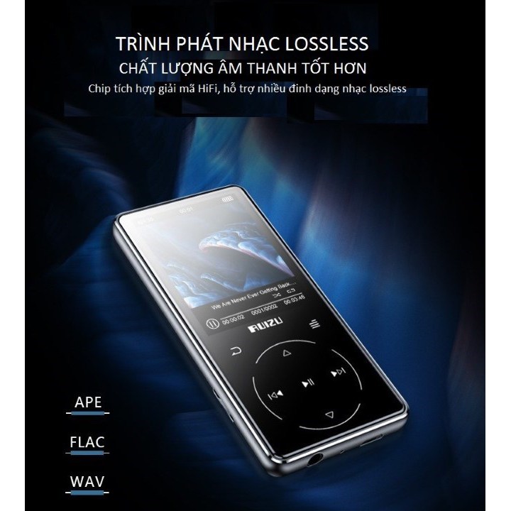 MÁY NGHE NHẠC XEM PHIM LOSSLESS BLUETOOTH RUIZU D16