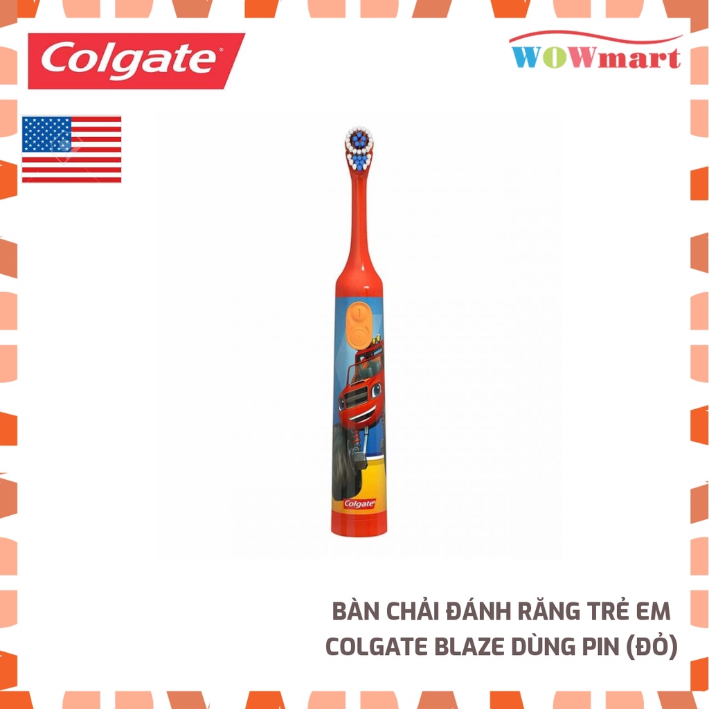 Bàn chải đánh răng trẻ em Colgate Blaze dùng pin (Đỏ)