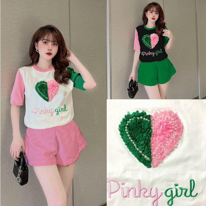 Bộ Đồ Thể Thao trái tim TT408 -100% Cotton_Siêu Mịn Mát- [Xuất khẩu Nhật Hàn]