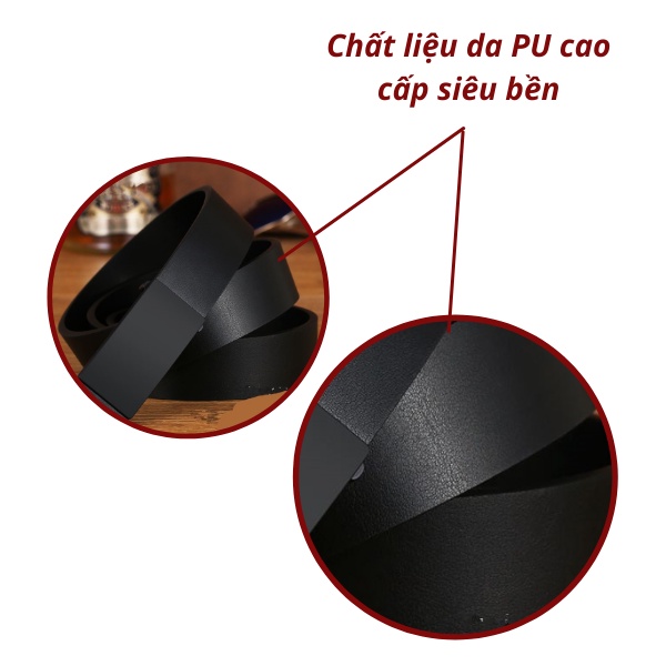 Dây nịt, thắt lưng da nam cao cấp mặt trơn cá tính, lịch sự đi chơi đi làm
