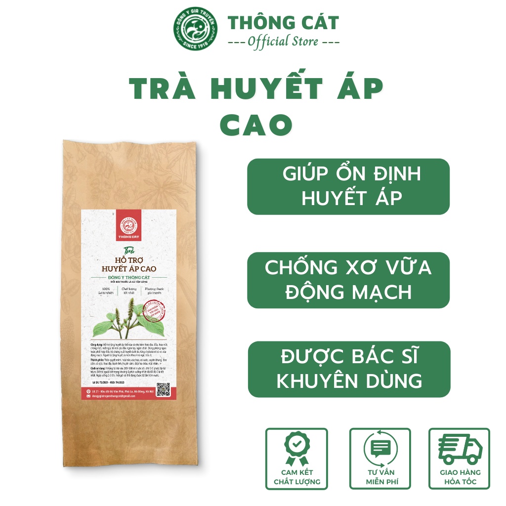 Trà thảo mộc cao huyết áp giúp an thần, ổn định huyết áp, tăng cường hệ miễn dịch - Trà túi lọc Thông Cát HCM