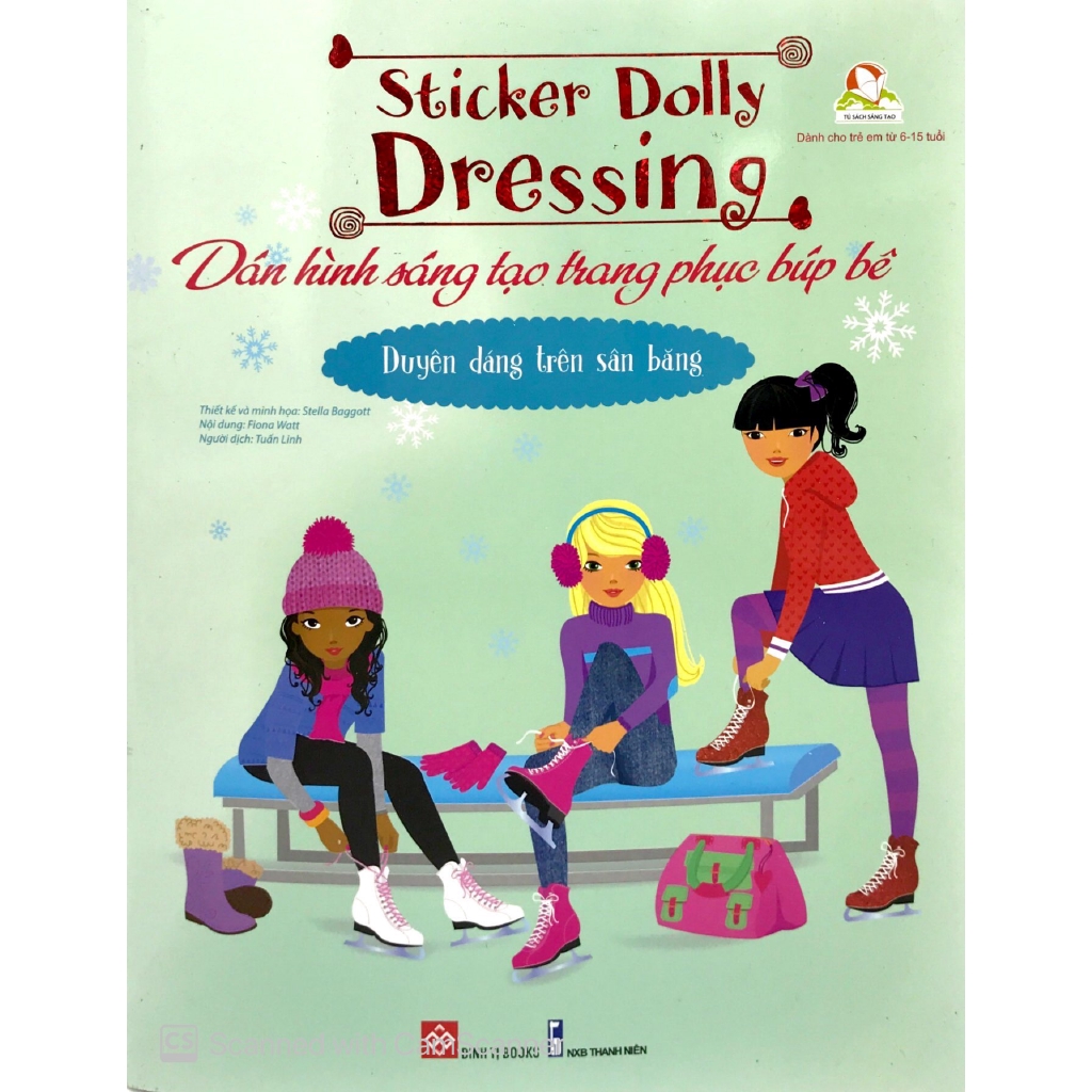 Sách - Sticker Dolly Dressing - Dán Hình Sáng Tạo Trang Phục Búp Bê - Duyên Dáng Trên Sân Băng