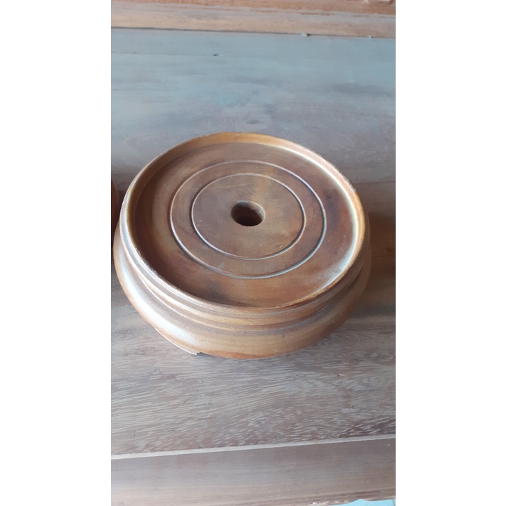 Đế kê bát nhang - đựng lễ ban thần tài gỗ liền khối nhiều kích thước