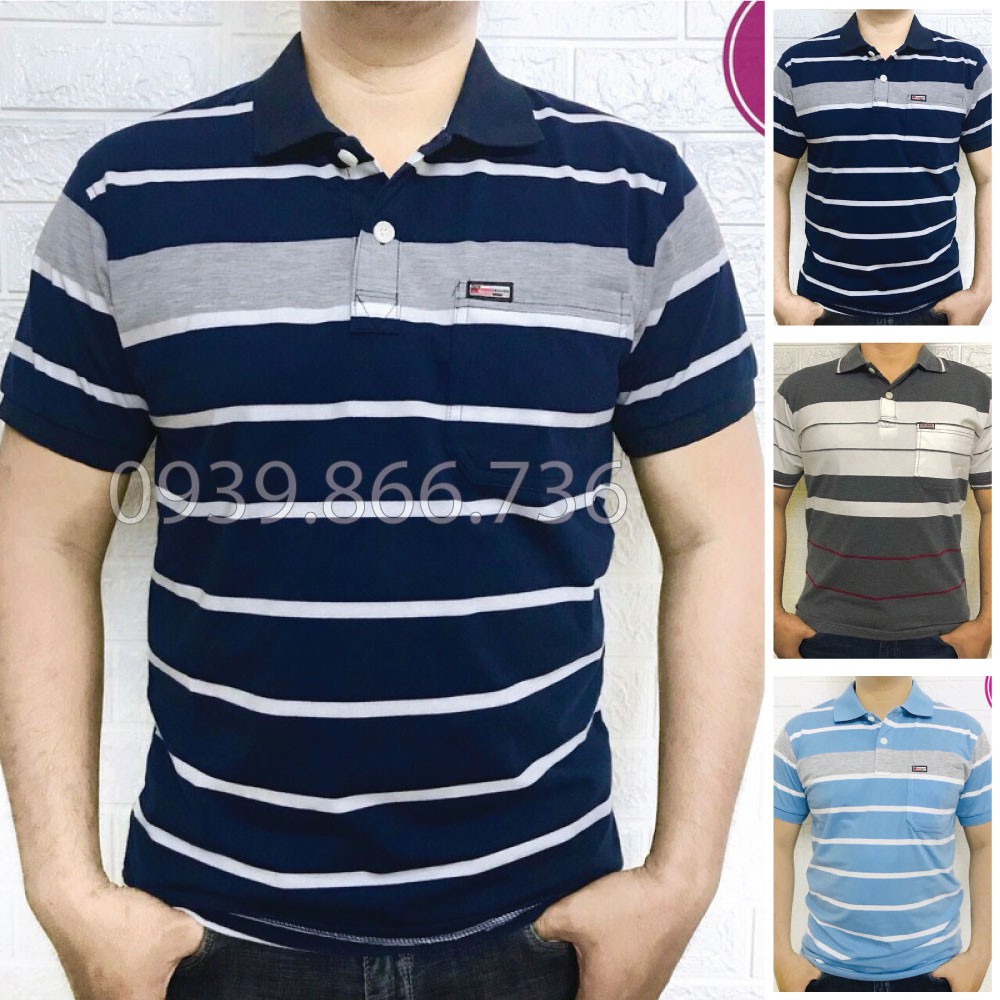 Áo Thun Polo Nam Trung Niên Cổ Bẻ Có Túi Siêu Mát, Co Giãn Tốt | BigBuy360 - bigbuy360.vn