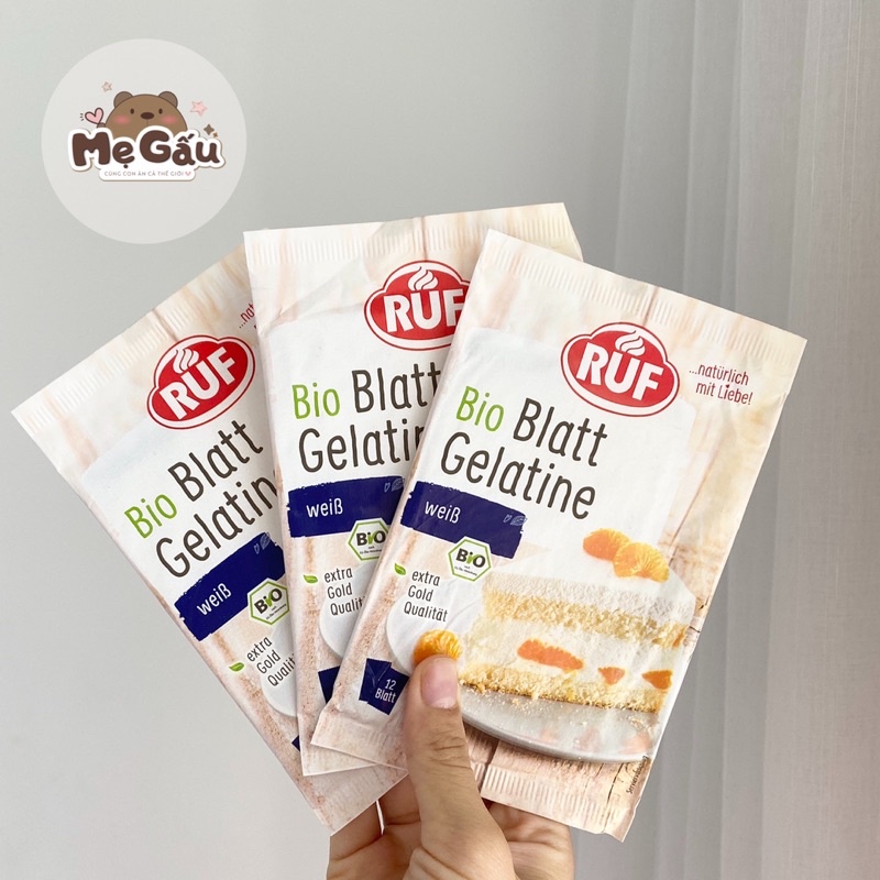 Gelatine Lá Hữu Cơ Ruf 12 Lá
