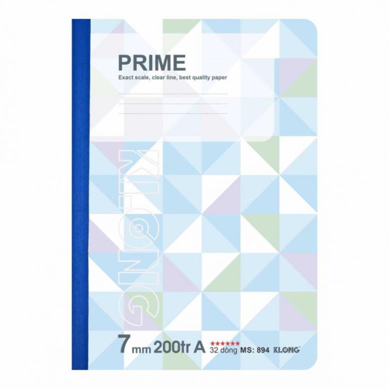 Vở Kẻ Ngang Prime Klong - 200 Trang; MS: 894- Ruột Vở Dày, Độ Trắng Tự Nhiên