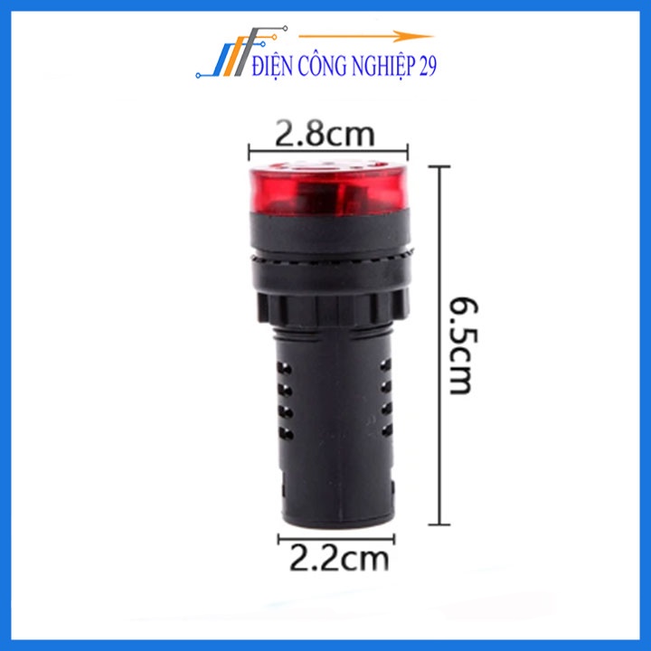 Đèn Báo Nguồn Có Còi AD16-22SM 24VDC
