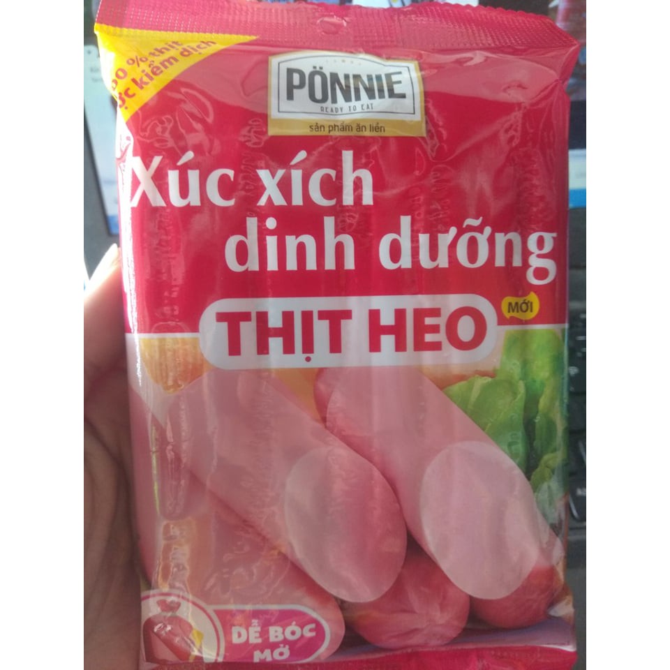 Xúc xích dinh dưỡng thịt heo Ponnie gói 175g