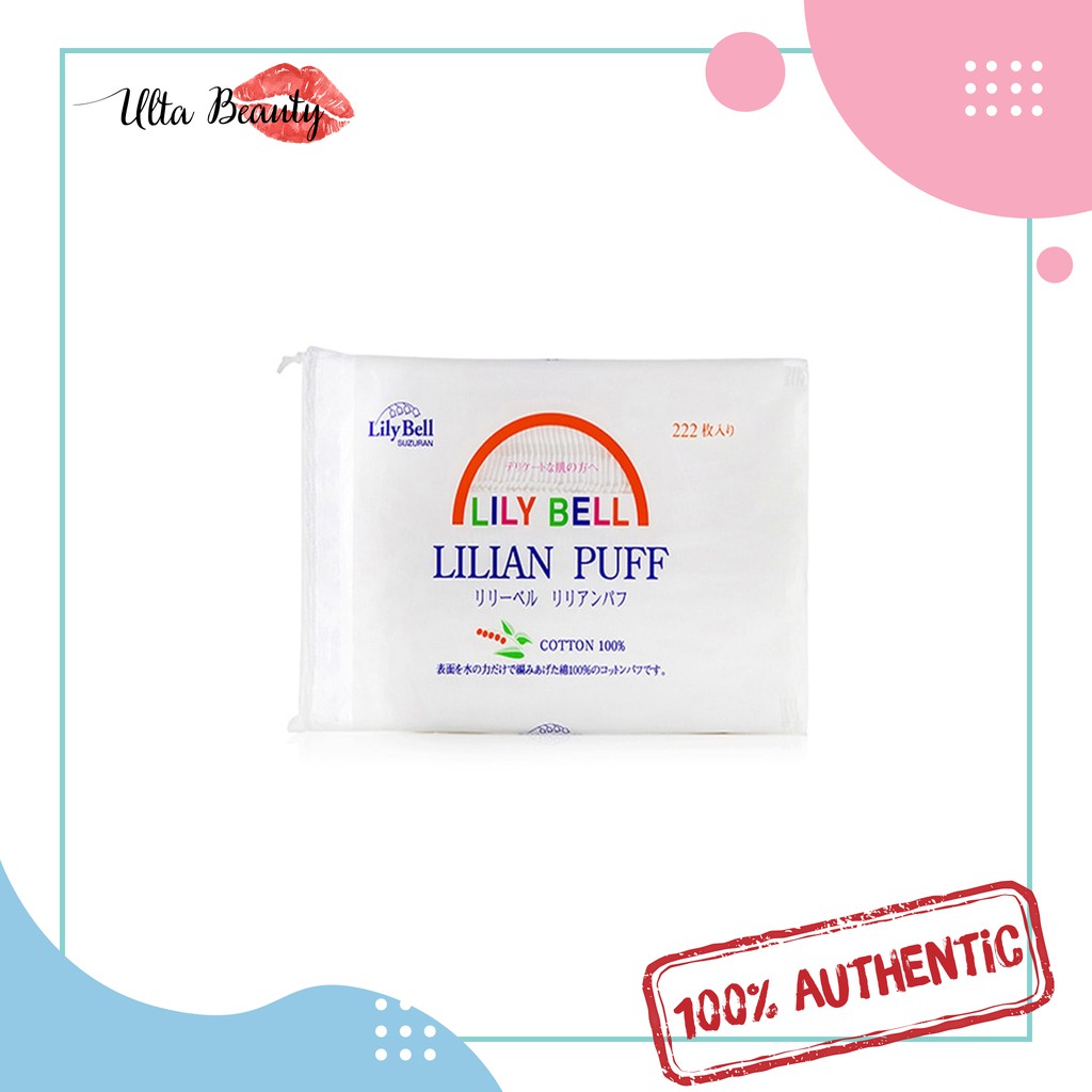 Bông Tẩy Trang Lily Bell Lilian Puff Cotton (222 miếng)