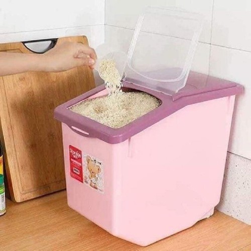 Thùng đựng gạo 15kg có bánh xe đẩy nhập khẩu Nhật Bản