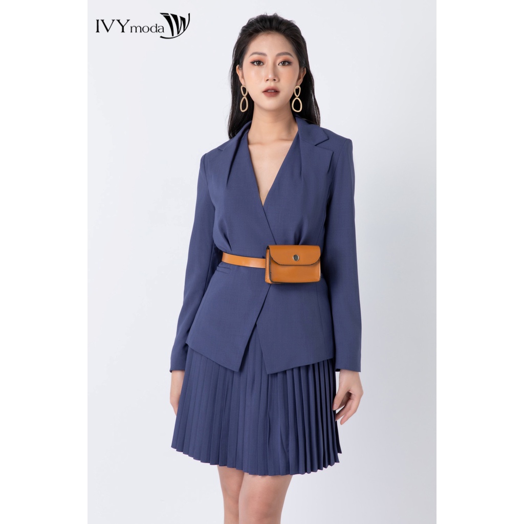 [NHẬP WABRTL5 GIẢM 10% TỐI ĐA 50K ĐH 250K ]Áo vest nữ cổ bẻ IVY moda MS 67B8778