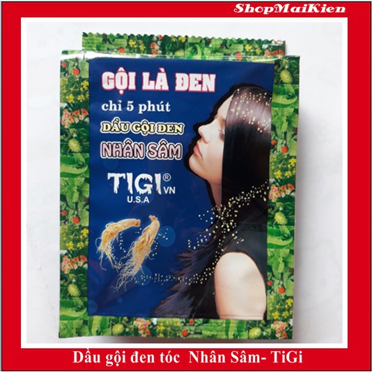GIÁ SỈ- Gói Dầu Gội Đen Tóc Nhân Sâm TIGI (Gội Là Đen)