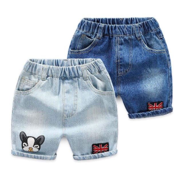 Quần sọt jean lưng thun bé trai