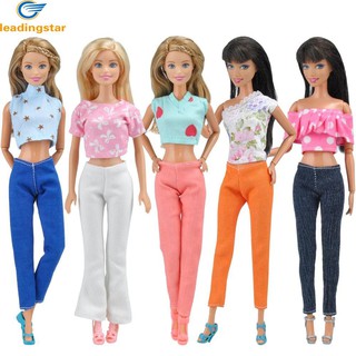 Set 5 bộ quần áo thời trang cho búp bê Barbie