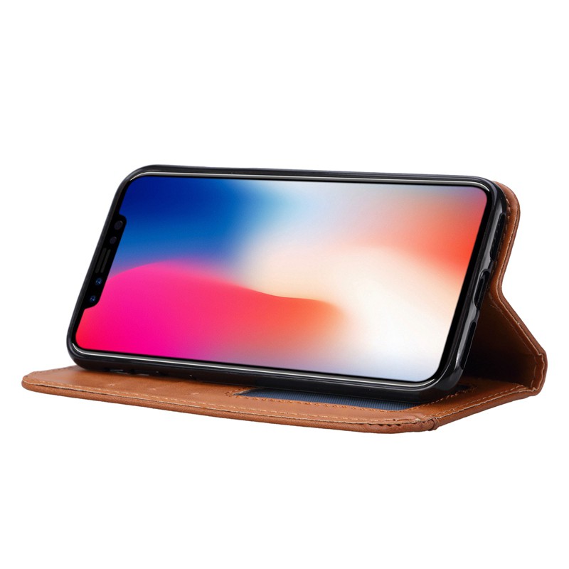 Bao da điện thoại dáng ví tiền có khe đựng thẻ dùng cho IPhone Xs Max XR X | BigBuy360 - bigbuy360.vn
