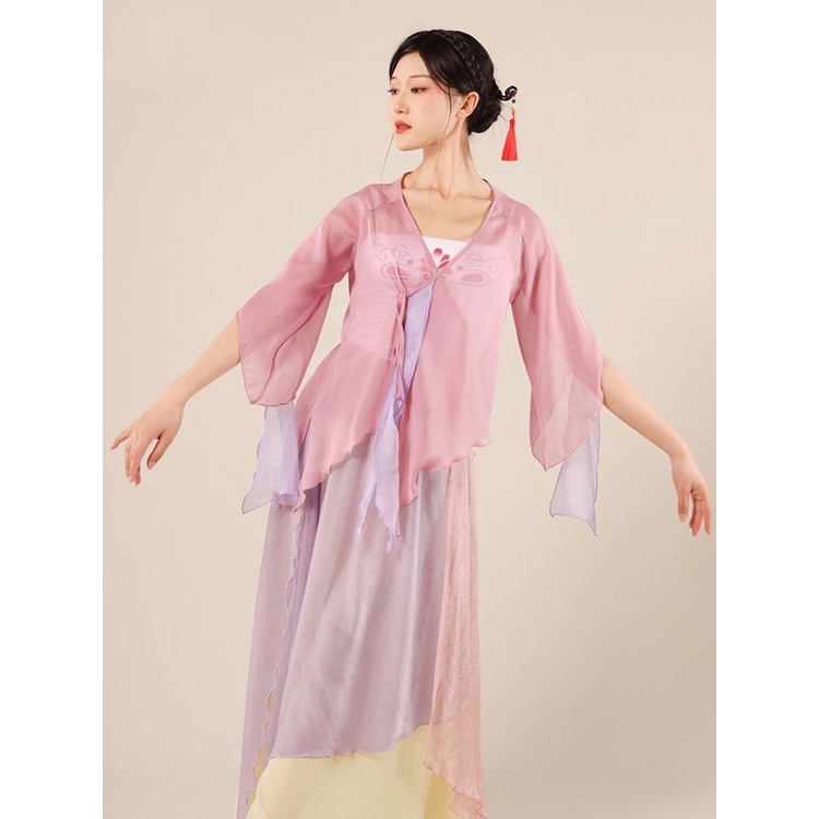 Bộ Trang Phục Múa Truyền Thống Trung Hoa Cổ Điển Màu Sắc Tương Phản 2QSY