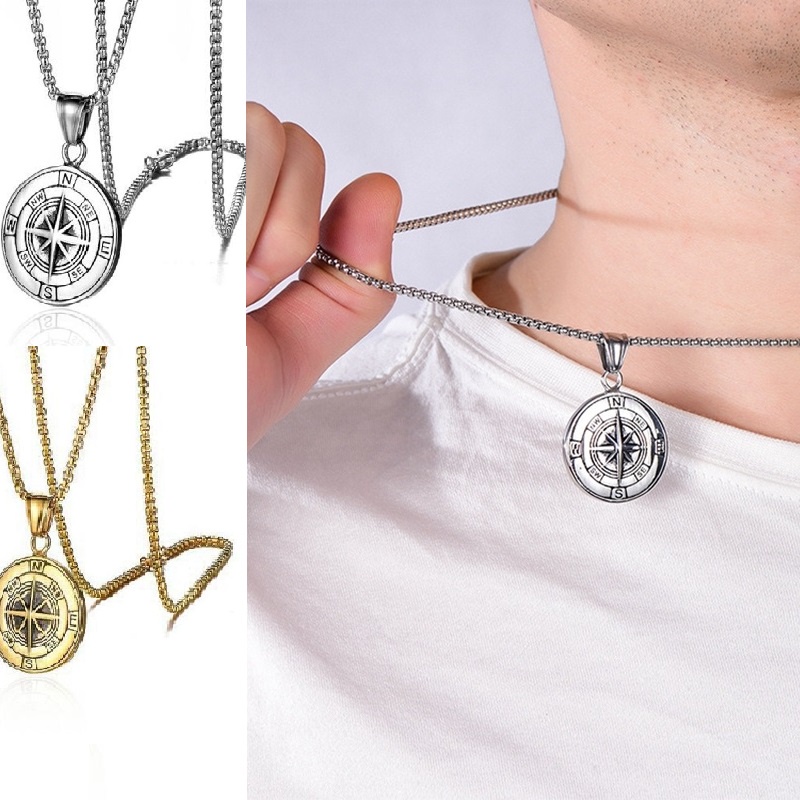 Vòng cổ Mặt Hình La Bàn Thời Trang Nam