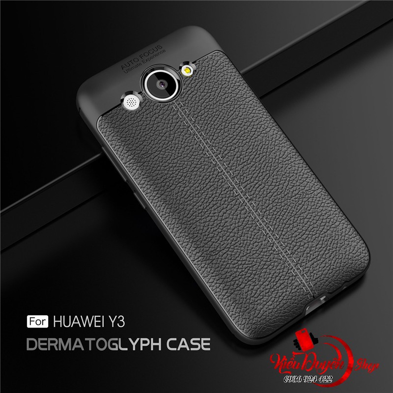 Ốp lưng Huawei Y3 2017 dẻo vân da cao cấp