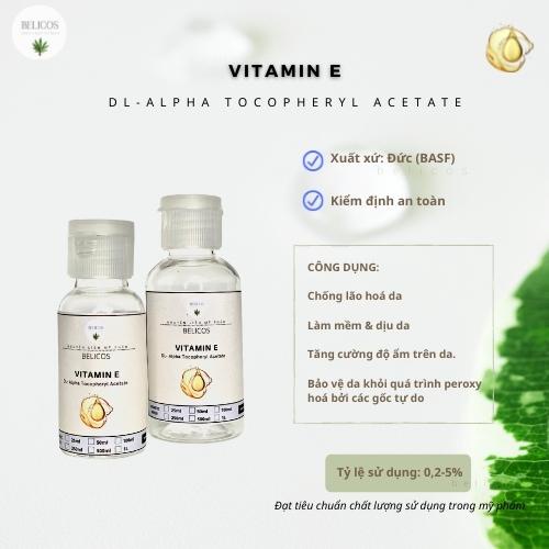 Hoạt chất dưỡng ẩm da Vitamin E 100ml - Nguyên liệu mỹ phẩm nhập khẩu