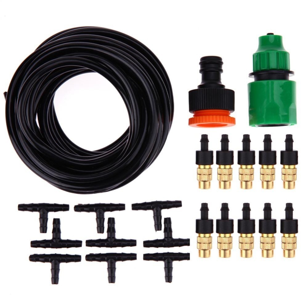Bộ KIT Phun Sương Tưới Cây Tự Động gồm  20 Béc Bằng Đồng Cao Cấp kèm 25m Dây và đầy đủ phụ kiện