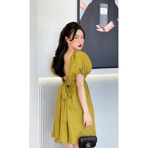 Váy Baby Doll Hàng QC Cao Cấp Nơ Lưng Bản To Siêu Xinh | BigBuy360 - bigbuy360.vn