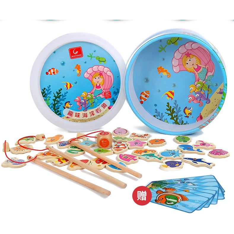 [Mã LIFETOYS1 giảm 30K đơn 99K] Đồ chơi câu cá bằng gỗ cho bé, giáo dục sớm , phù hợp trẻ em 1 - 3 tuổi