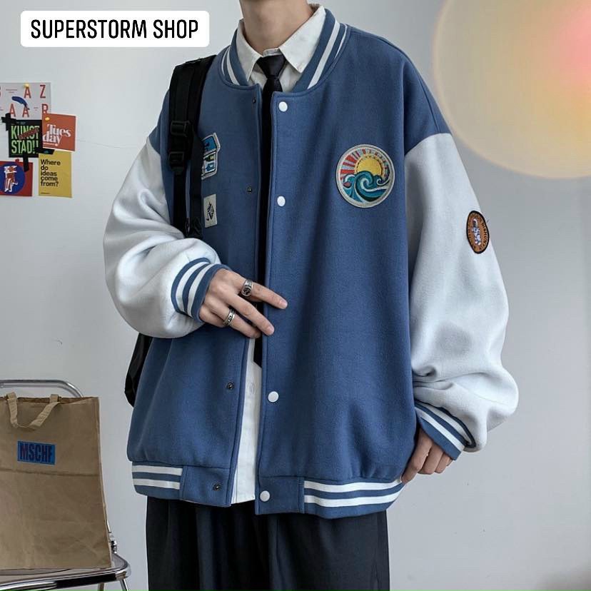 [FREE SHIP] ÁO KHOÁC HOODIE CHẤT LIỆU NỈ CAO CẤP PHONG CÁCH BOMBER BÓNG CHÀY LOGO NGỰC TP