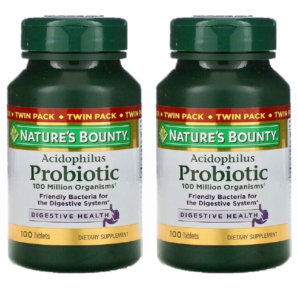 Viên Uống Men Vi Sinh Cải Thiện Tiêu Hóa Nature's Bounty Acidophilus Probiotic 100 million 100 viên