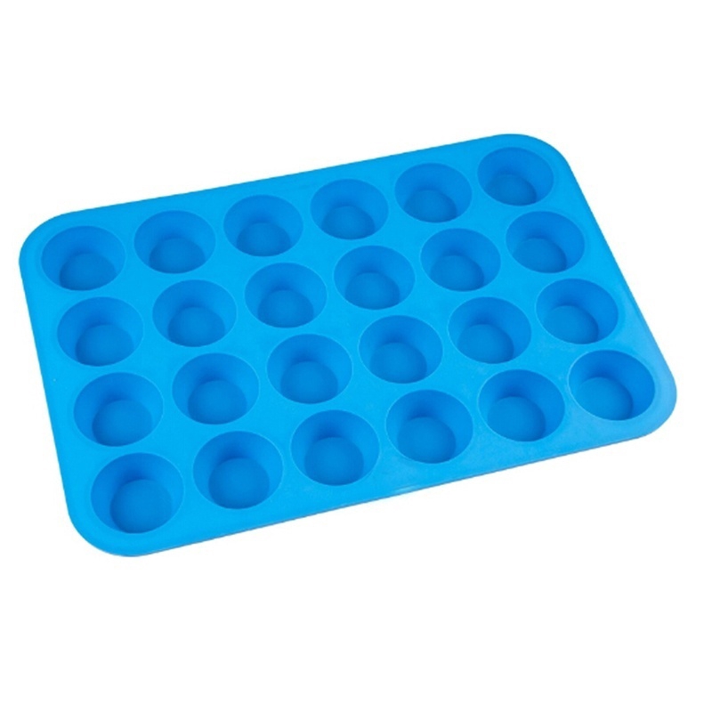 Khuôn Silicon Làm Bánh Cupcake 24 Ngăn Tiện Lợi