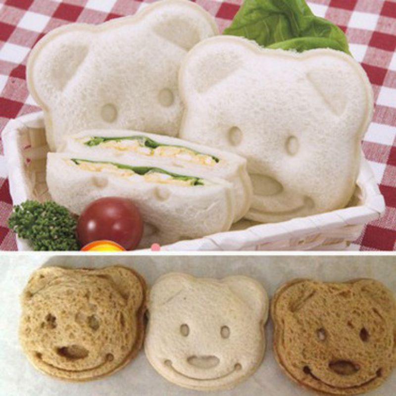 1 Khuôn Làm Bánh Mì sandwich Hình Gấu Hoạt Hình DIY