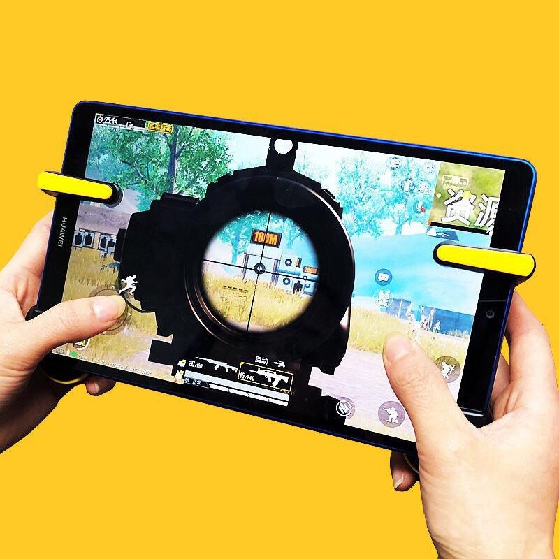 🆔Tay cầm chơi game Ipad tặng kèm 4 bao tay chơi game ff,pubg,rol,... auto táp siêu nhanh 32 nhịp/s, nút bắn pubg gaming.