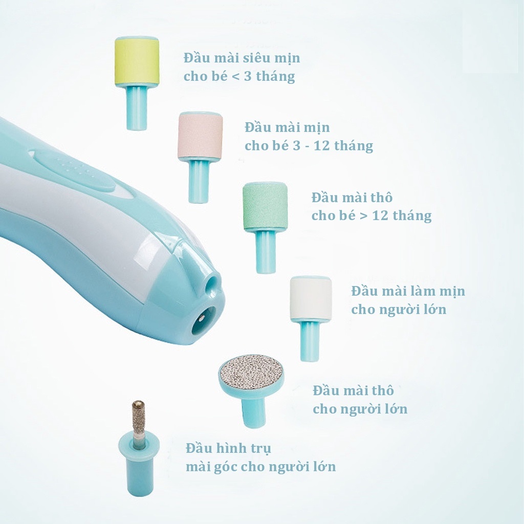 Máy cắt móng tay điện đa năng, bộ dụng cụ cắt và dũa móng tay an toàn cho bé (bảo hành 6 tháng)