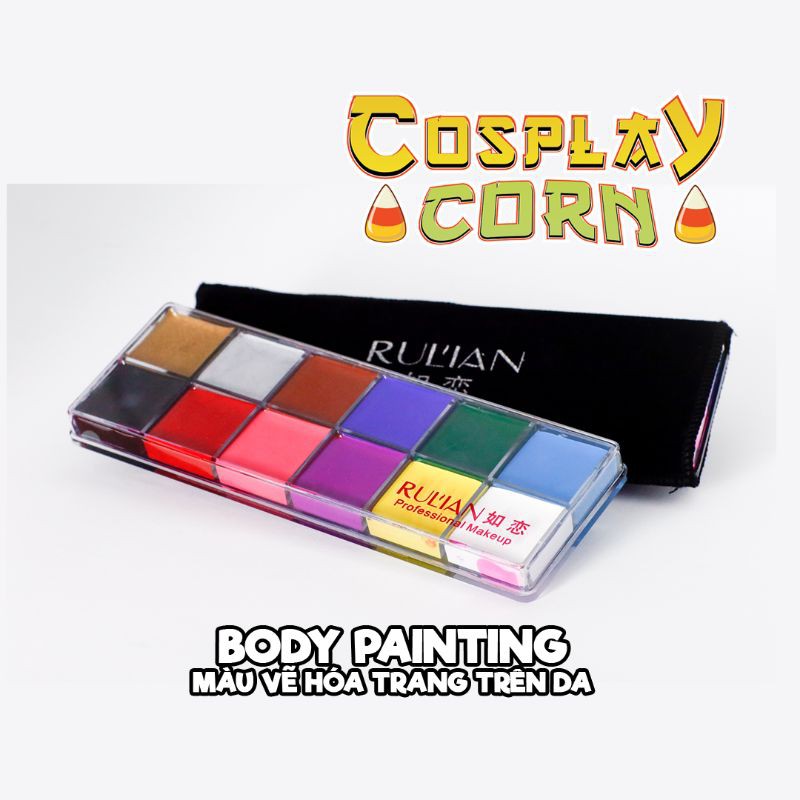Bảng Face & body panting - Vật phẩm màu hóa trang cosplay màu vẽ mặt màu vẽ cơ thể body hóa trang Corn.cosplay.shop