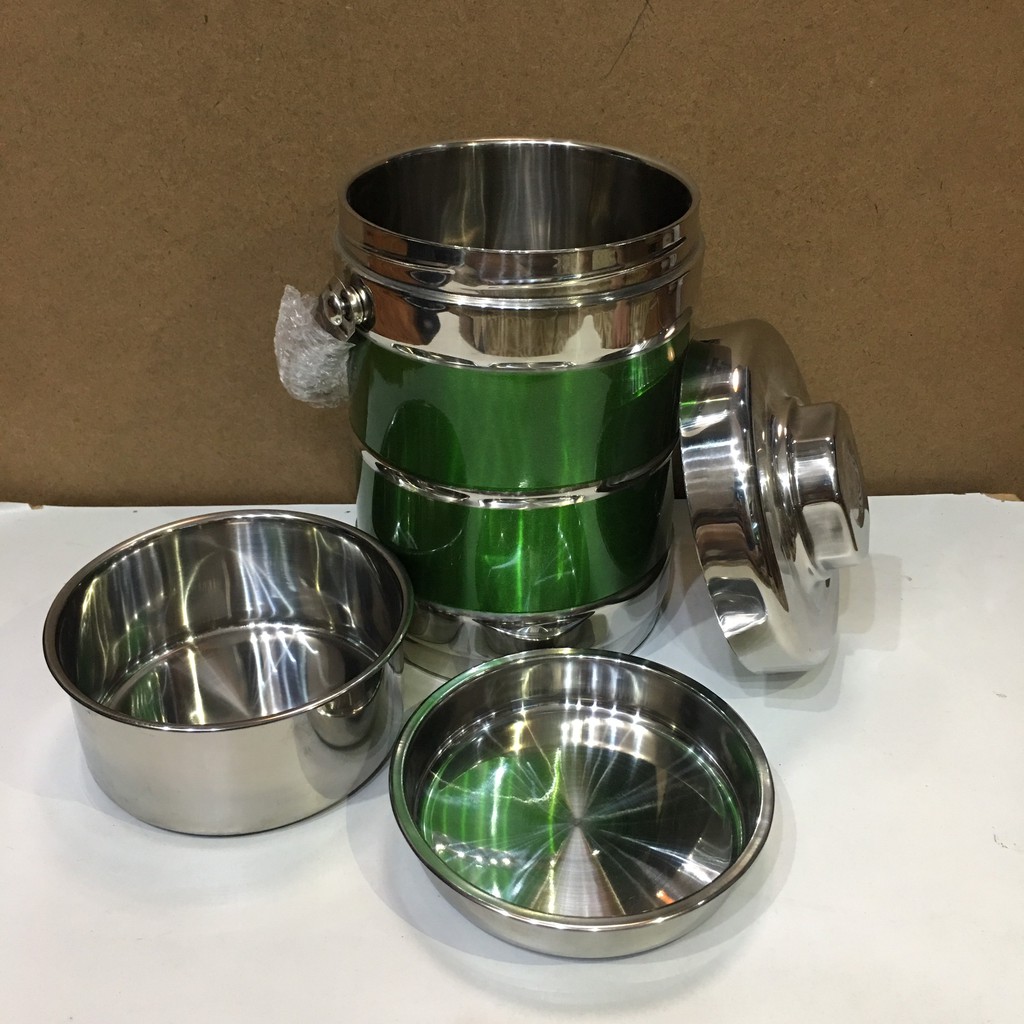Cạp Lồng(Cà Lem) Inox Giữ Nhiệt 3 Ngăn 2 Lít Hàn Quốc