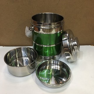 Cạp lồng inox giữ nhiệt 3 ngăn 2 lít hàn quốc
