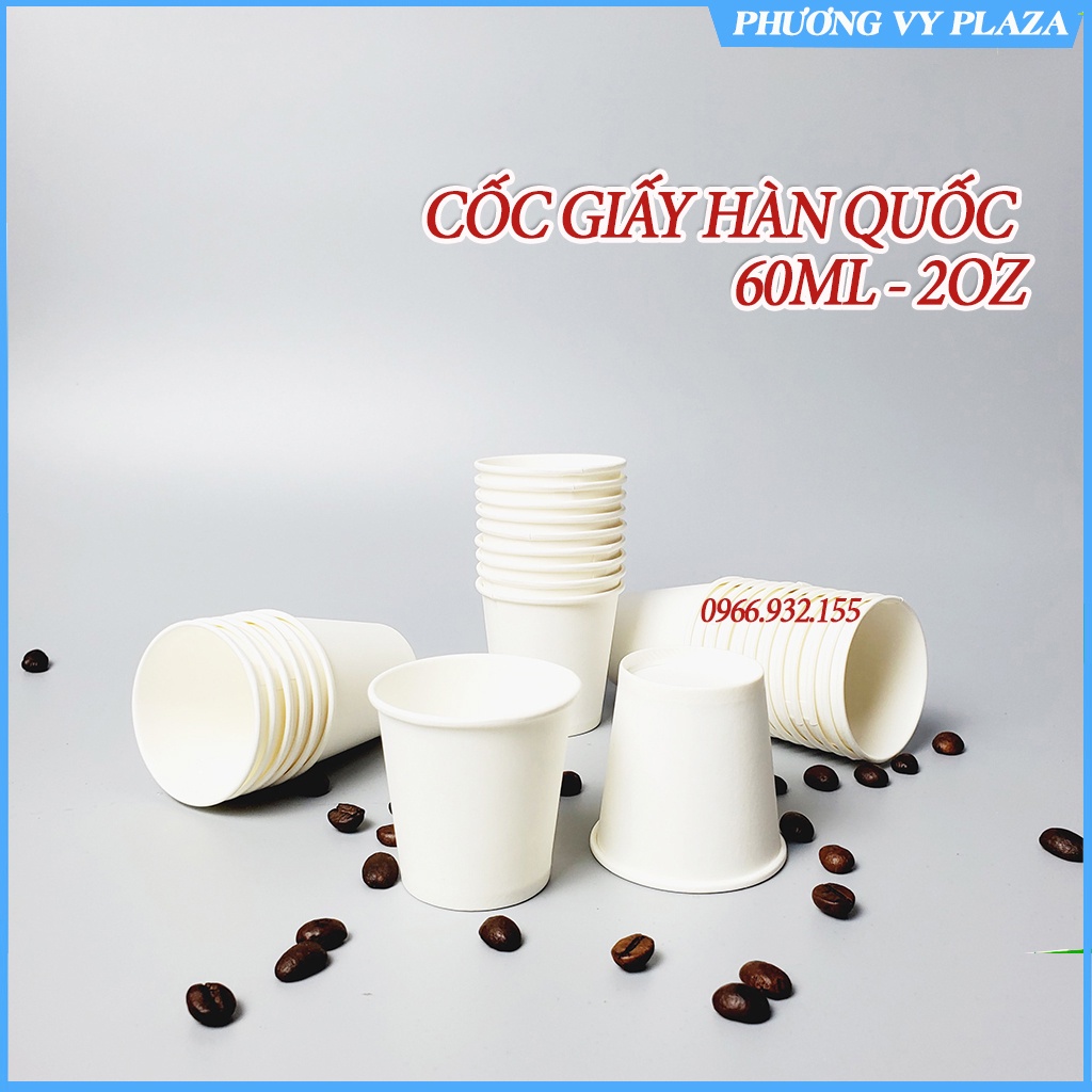 Set 50 cốc giấy 60ml hàn quốc cao cấp 2OZ