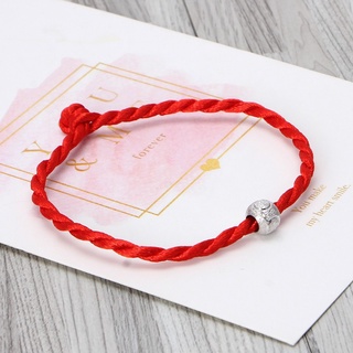 Vòng Tay Bện Dây Đỏ May Mắn