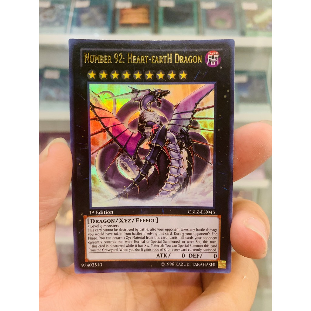 Thẻ Bài Lẻ YugiOh! Mã CBLZ-EN045 – Number 92: Heart-EartH Dragon – Ultra Rare – 1st Edition