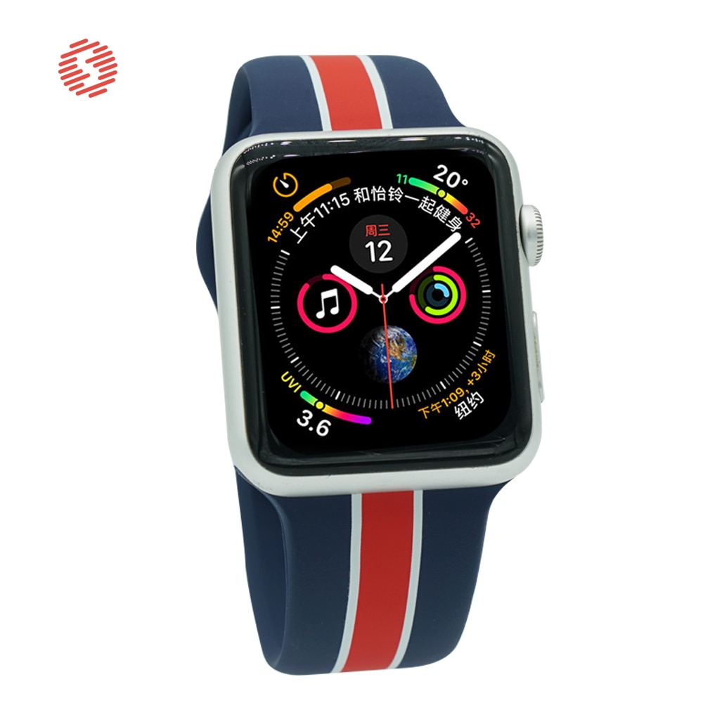 Dây Đeo Silicon Mềm Cho Đồng Hồ Thông Minh Apple Watch Series 5 4 40mm 44mm 3 2 1 38mm 42mm